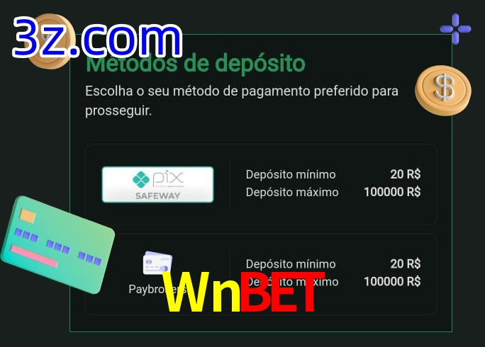 O cassino Wnbet oferece uma grande variedade de métodos de pagamento
